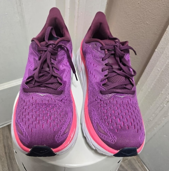 HOKA Clifton 8 Purple Cushioned Running Sneakers Size 11B🌴 - Picture 3 of 10